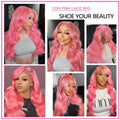 Glamazon 13x4 Body Wave Light Pink Lace Front Wig Brazilian Human Hair Wigs Colored Wig 13x6 Transparent HD Lace Frontal Wigs For Women