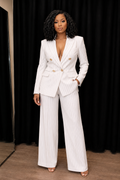 The White Striped Pants Suits
