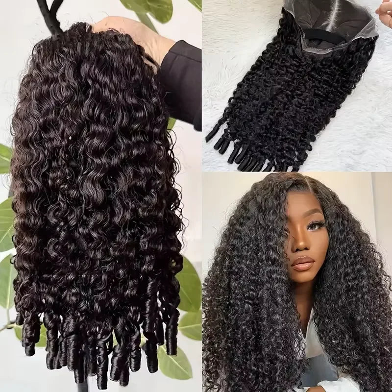 Glamazon Burmese Curly Human Hair 13x6 13x4 Transparent HD Lace Front Wig 7x6 HD Lace Pre Plucked Wig For Women 40 42 Inches Remy Hair Natural Color Wigs