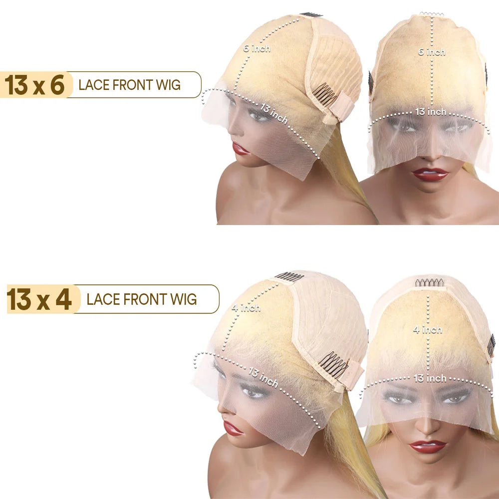 Glamazon 613 Honey Blonde 13x6 HD Lace Frontal Wig Human Hair Curly 30 inch Deep Wave Brazilian Colored 13x4 Lace Front Wigs For Women