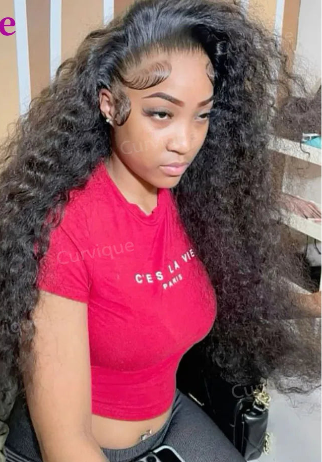 Glamazon Curly Glueless Wigs Human Hair Ready To Wear 13x6 Deep Wave Hd Lace Front Human Hair Wig Transparent Curly Water Wave Lace Wigs
