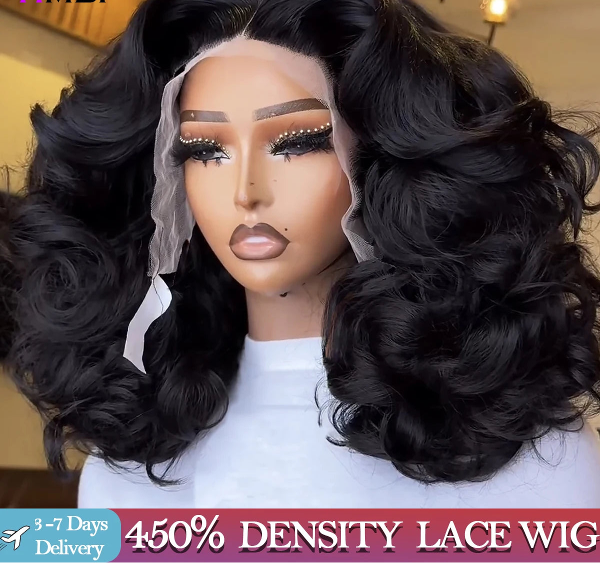 High Density 425g Loose Deep Wave 360 Hd Transparent Lace Full Frontal Wig Human Hair  Brazilian Curly Wigs Preplucked For Women